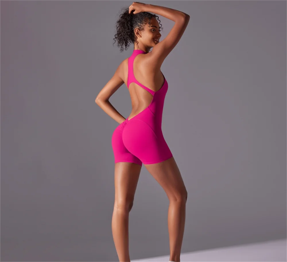 אוברול יוגה קצר ללא שרוול- אמה